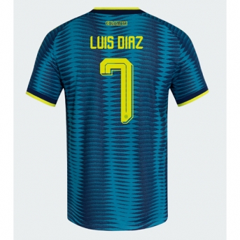 Billige Fotballdrakt Colombia Luis Diaz #7 Replika Bortedrakt VM 2026 Kortermet